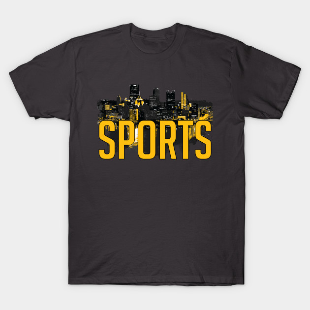 Pittsburgh Sports City Skyline Black and Yellow